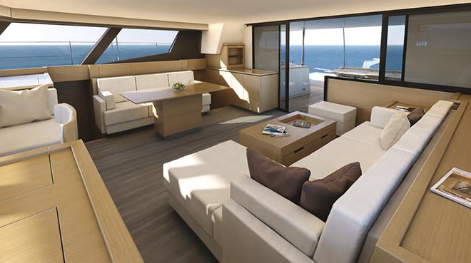 Fountaine Pajot has just unveiled the remarkable new flagship sailing catamaran, the Ipanema 58. © Kate Elkington